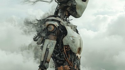"Un robot dans le vent" (Qant, M. de R. avec Midjourney)
