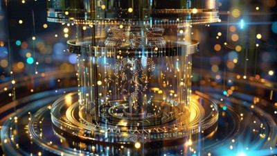 “Le futur de l’informatique quantique” (Qant, M. de R. avec Midjourney)