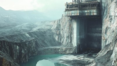 Une mine d'uranium • Qant, M. de R. avec Midjourney Une mine d'uranium • Qant, M. de R. avec Midjourney