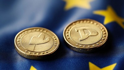 Deux nouveaux stablecoins sous Mica • Qant, M. de R. avec Midjourney