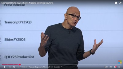 Satya Nadella lors de Microsoft Build