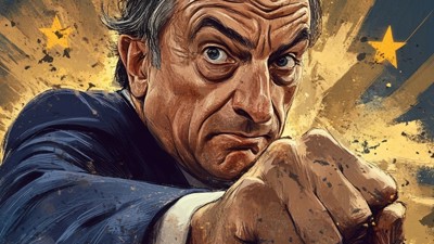 "Mario Draghi pousse l'IA dans l'UE" (Qant, M. de R. avec Midjourney)