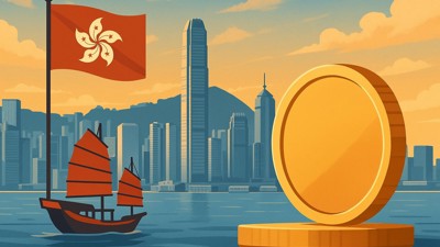 Des stablecoins à Hong Kong • Qant, M. de R. avec Midjourney