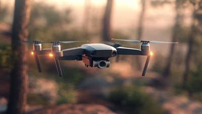 Réinventer les drones autonomes • Qant, M. de R. avec Midjourney