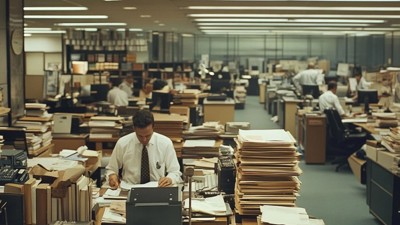 Un journal à l'heure de l'IA • Qant, M. de R. avec Midjourney